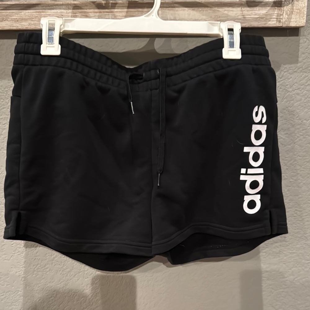 Adidas Black Athletic Shorts with Elastic Waistband